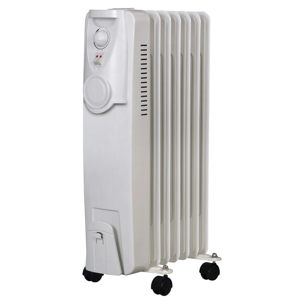 Heller HOCH7 1500W Electric Portable 7 Fin Oil Heater/Column/Castor Wheels White