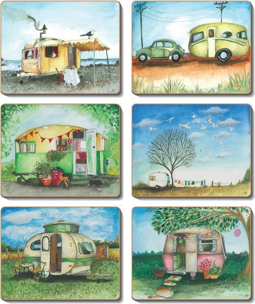 Cinnamon | Vintage Caravan Placemats set of 6