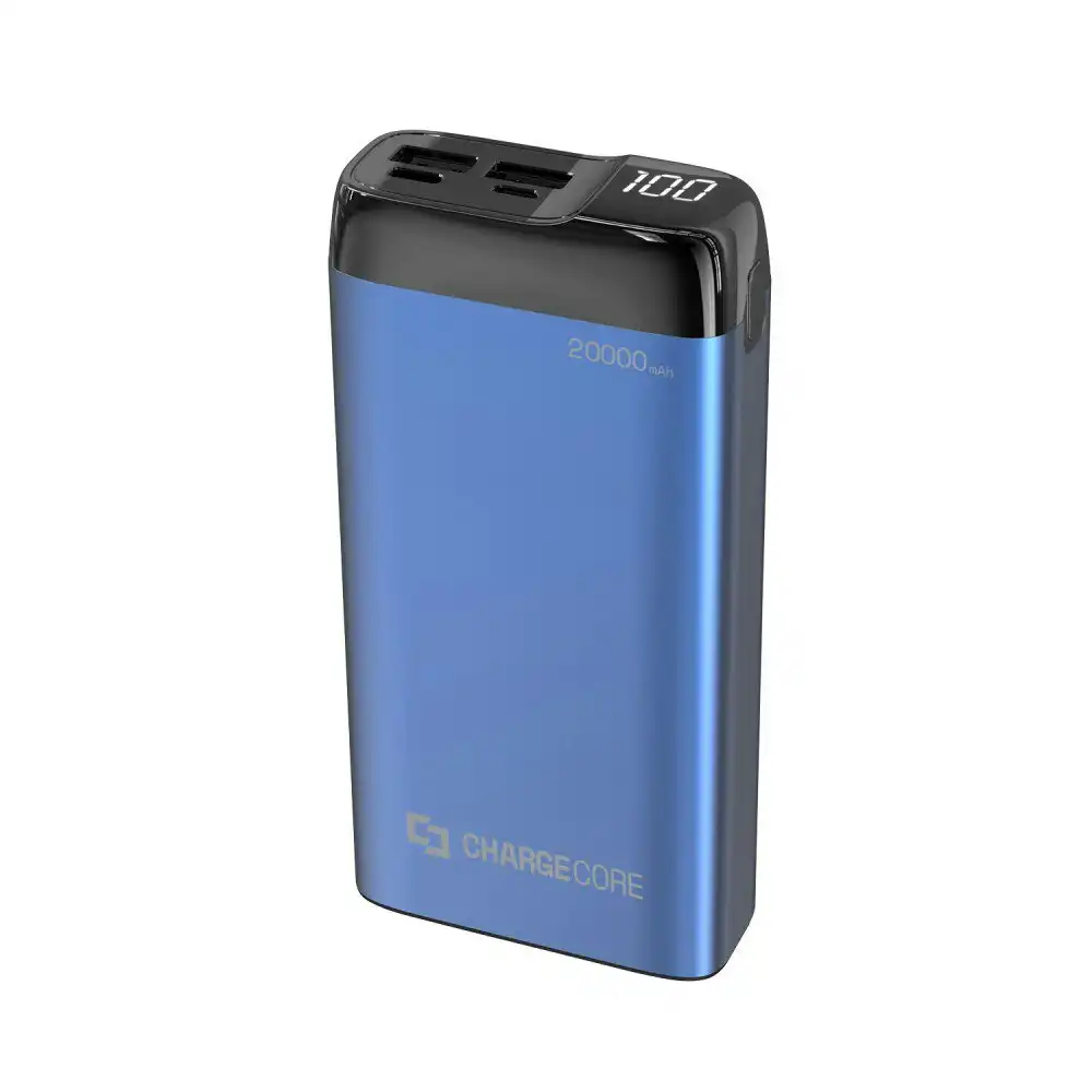 Laser 20000mAh Power Bank MicroUSB/Type C Portable External Battery Charger Blue