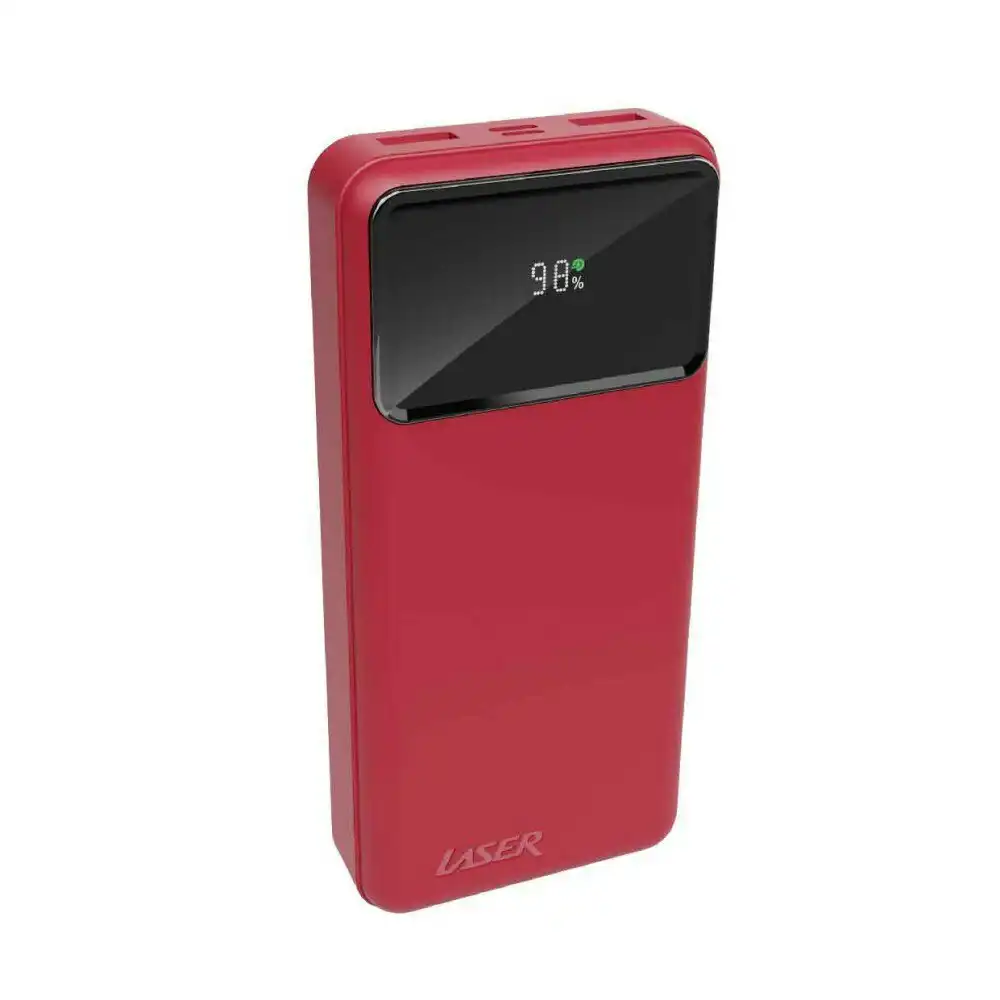 Laser 18W PD 20000mAh Power Bank Micro USB/C Portable External Charger Red