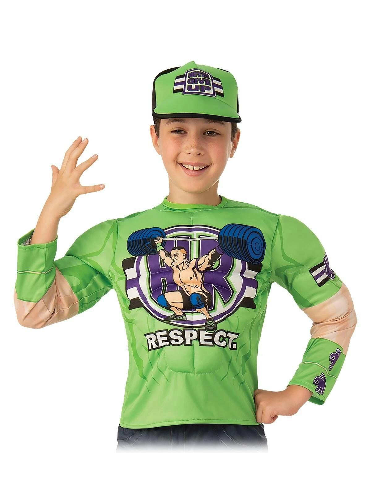 Rubies John Cena Dress Up Costume Top And Hat Kids/Boys/Children Size 6+