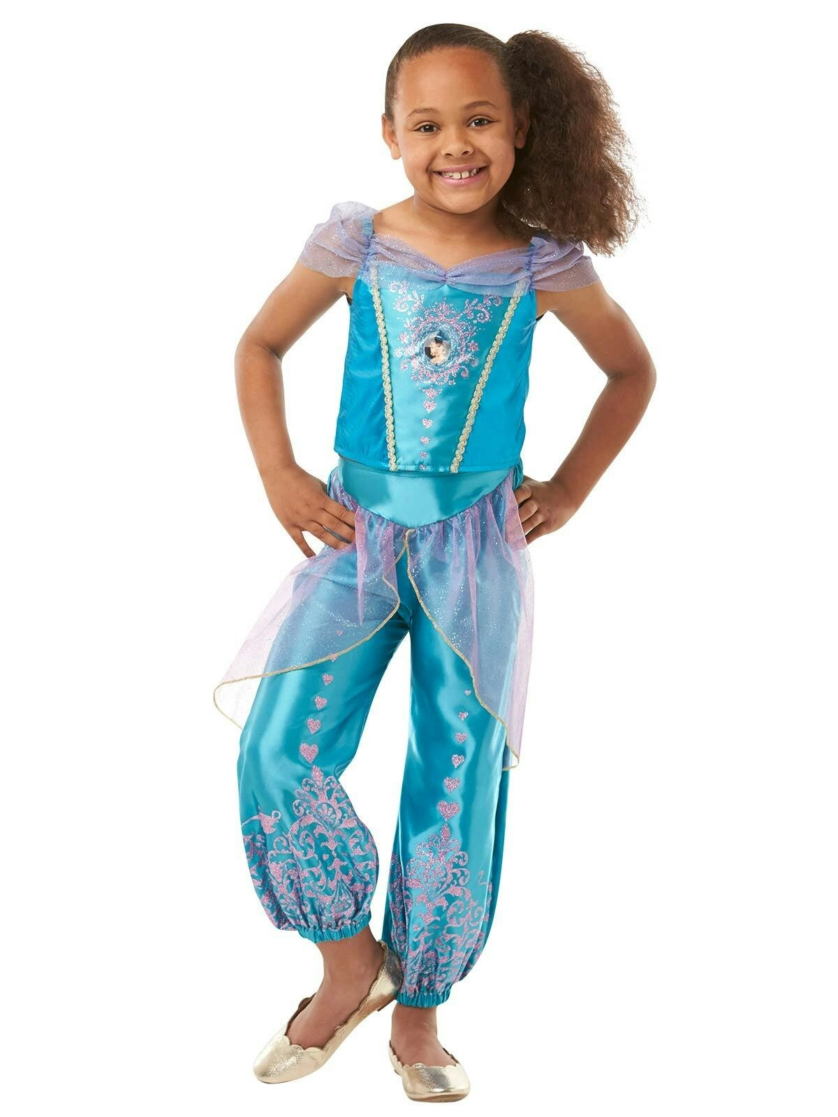 Disney Jasmine Gem Princess Dress Up Party Costume Kids/Girls/Children Size 4-6