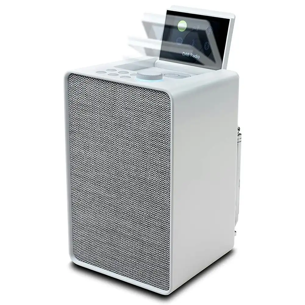 Pure Evoke Spot 18.8cm Music System Speaker Bluetooth DAB+ Radio Cotton White