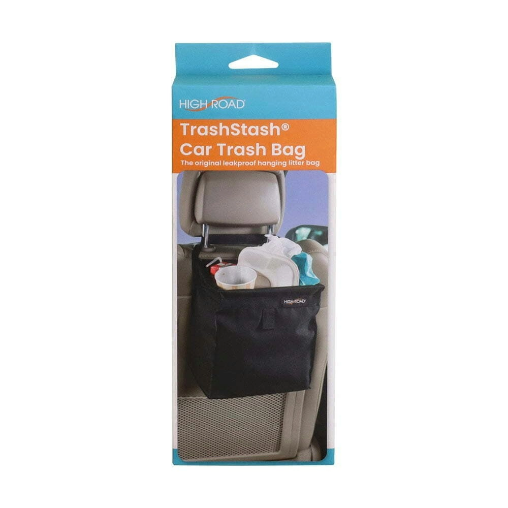 High Road TrashStash Adjustable Car Hanging Trash/Garbage Bin Storage Bag Black