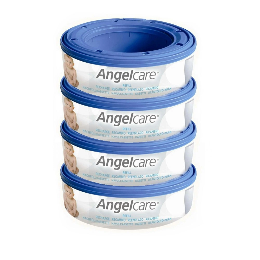 Angelcare 4PK Baby Nappy Diaper Disposal Cassete Refills for Disposal System Bin