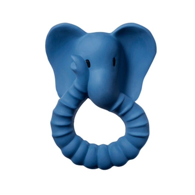 Natruba Elephant 12cm Rubber Teether Chew Sensory Fun Play Toy Baby 0m+ Blue