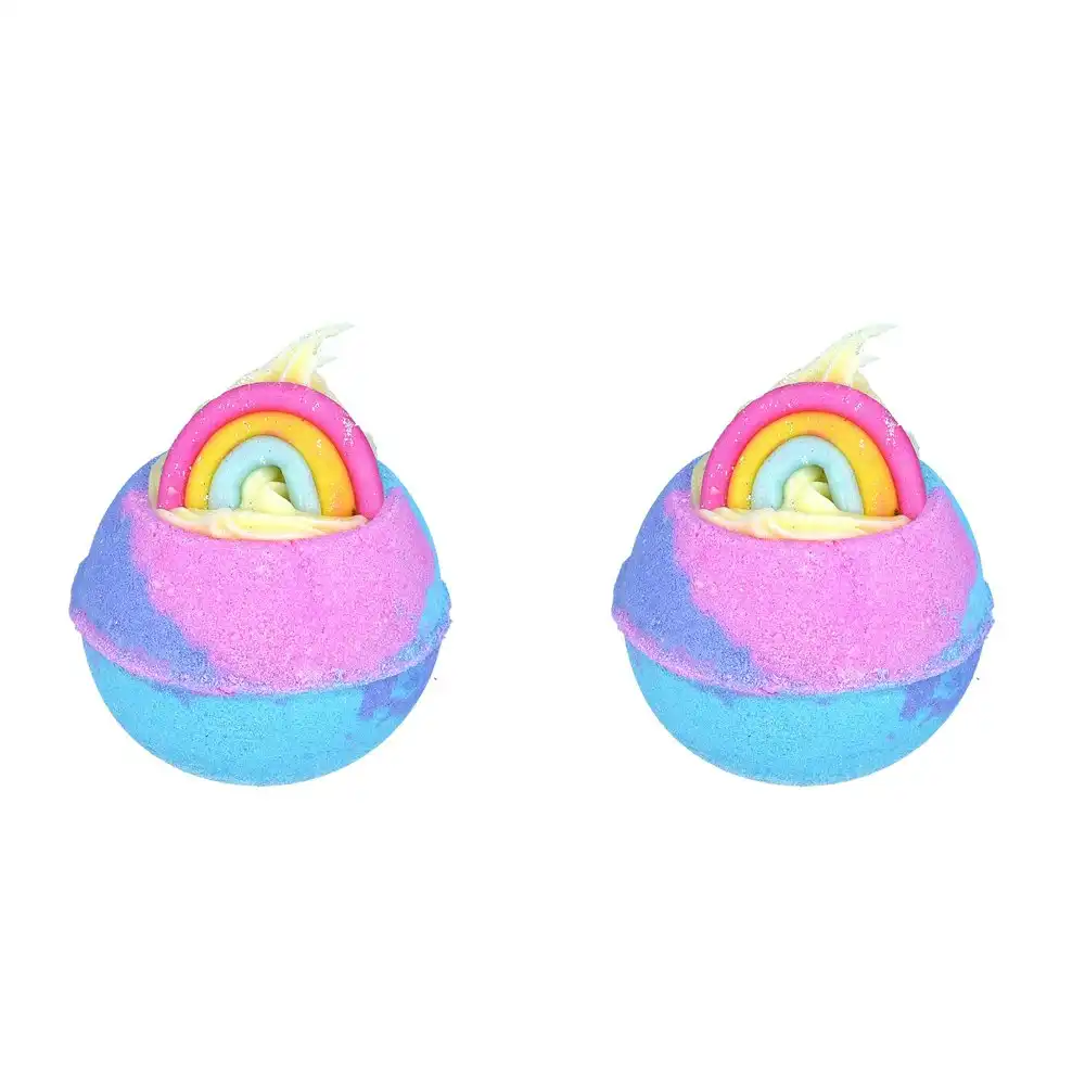 2PK Bomb Cosmetic Rainbow Vibes Bath Bomb Blaster Body Fragrance Bathing Fizzy