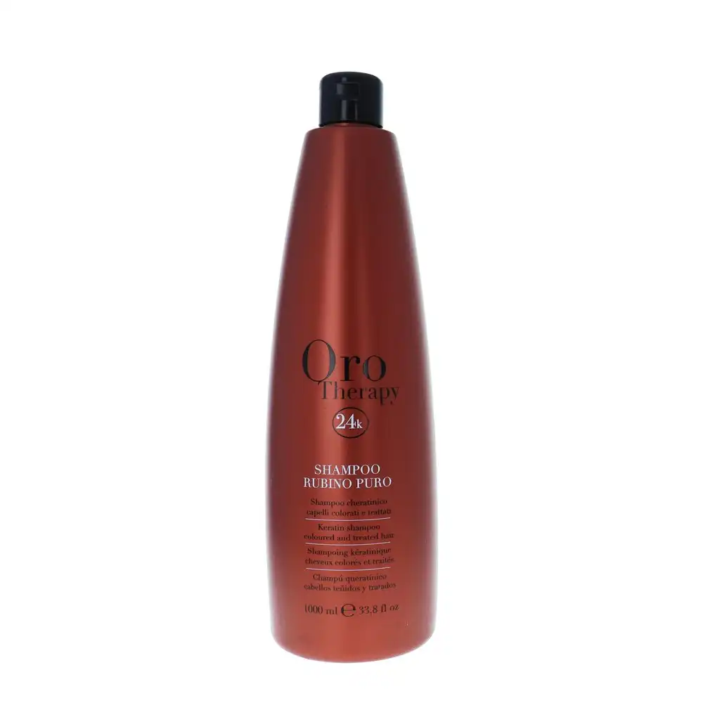 Fanola 1000ml Oro Therapy Ruby Rubino Hair Care Keratin Shampoo w/ Argan Oil