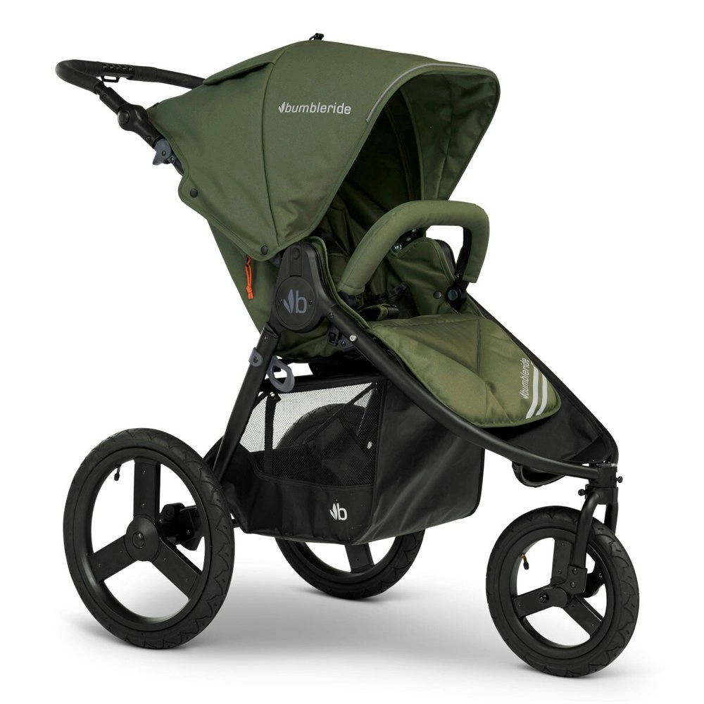 Bumbleride Speed Baby/Infant Pram/Stroller Long Footwell w/ Air Pump Olive 6m+