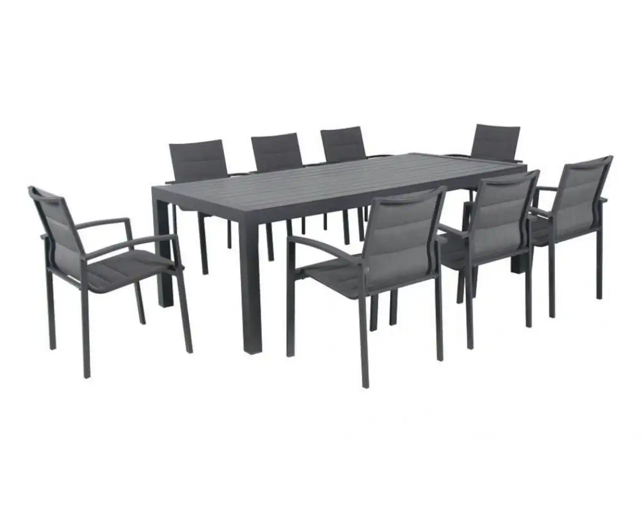 Boston-Jette 9 Piece Dining (Gunmetal Grey)