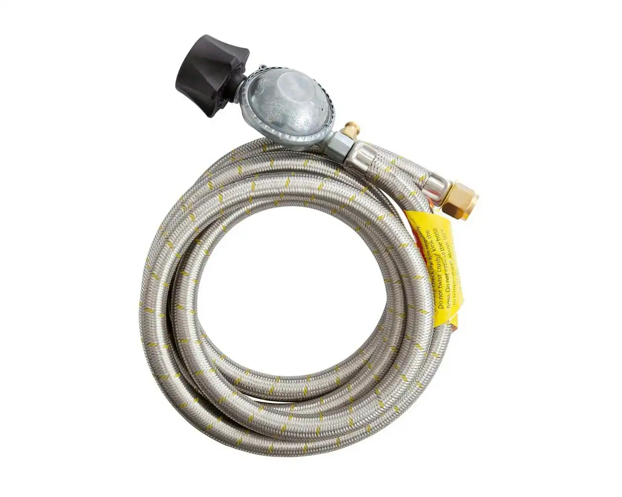 Gasmate Braided Hose & Regulator - 2000mm (LCC27 TO 5/8 UNF (3/8 SAE))