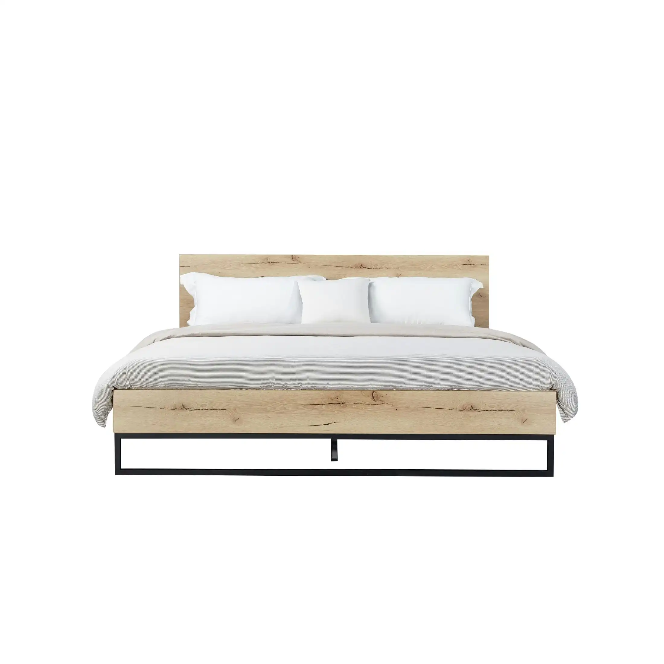 Coogee Queen Bed Natural Oak