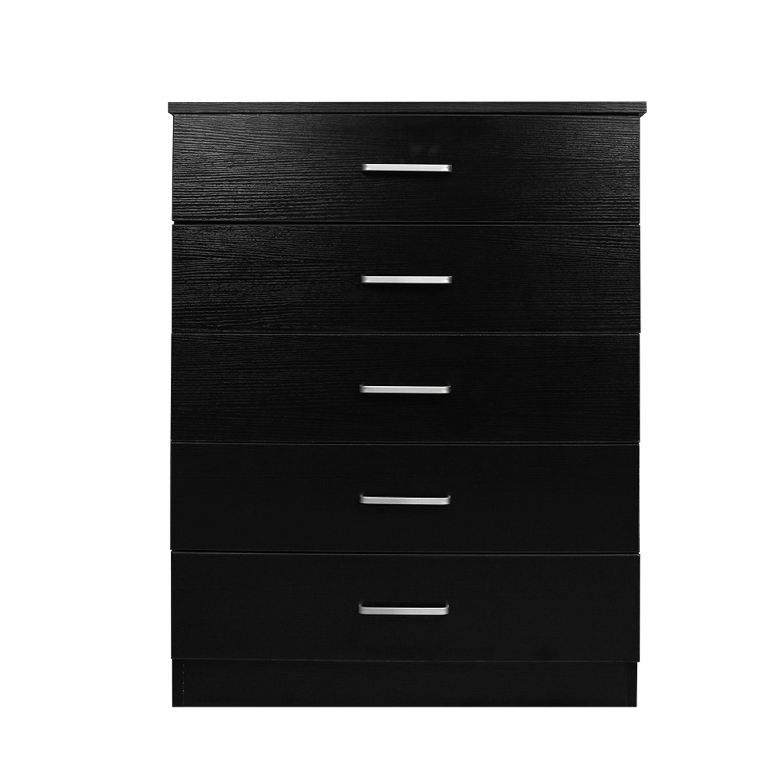 HEQS 5 Drawers Chest (Tallboy) - Black