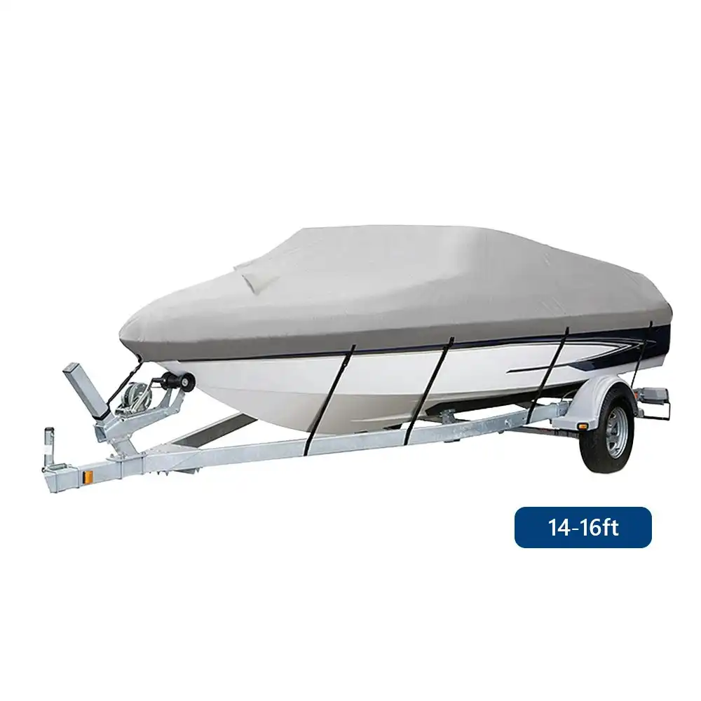 Mt Aspire 14-16FT Trailerable Boat Cover Heavy Duty Waterproof Marine Grade Protect