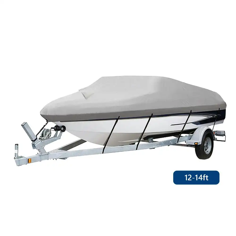 Mt Aspire 12-14FT Trailerable Boat Cover Heavy Duty Waterproof Marine Grade Protect