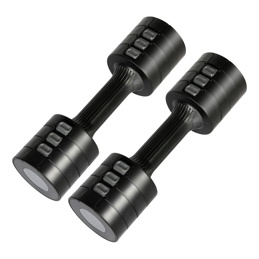 Centra A Pair Of 1KG To 2.5KG Adjustable Dumbbells With Metal Weight Black