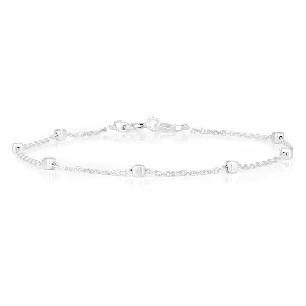 Sterling Silver 19cm Fancy Ball Bracelet