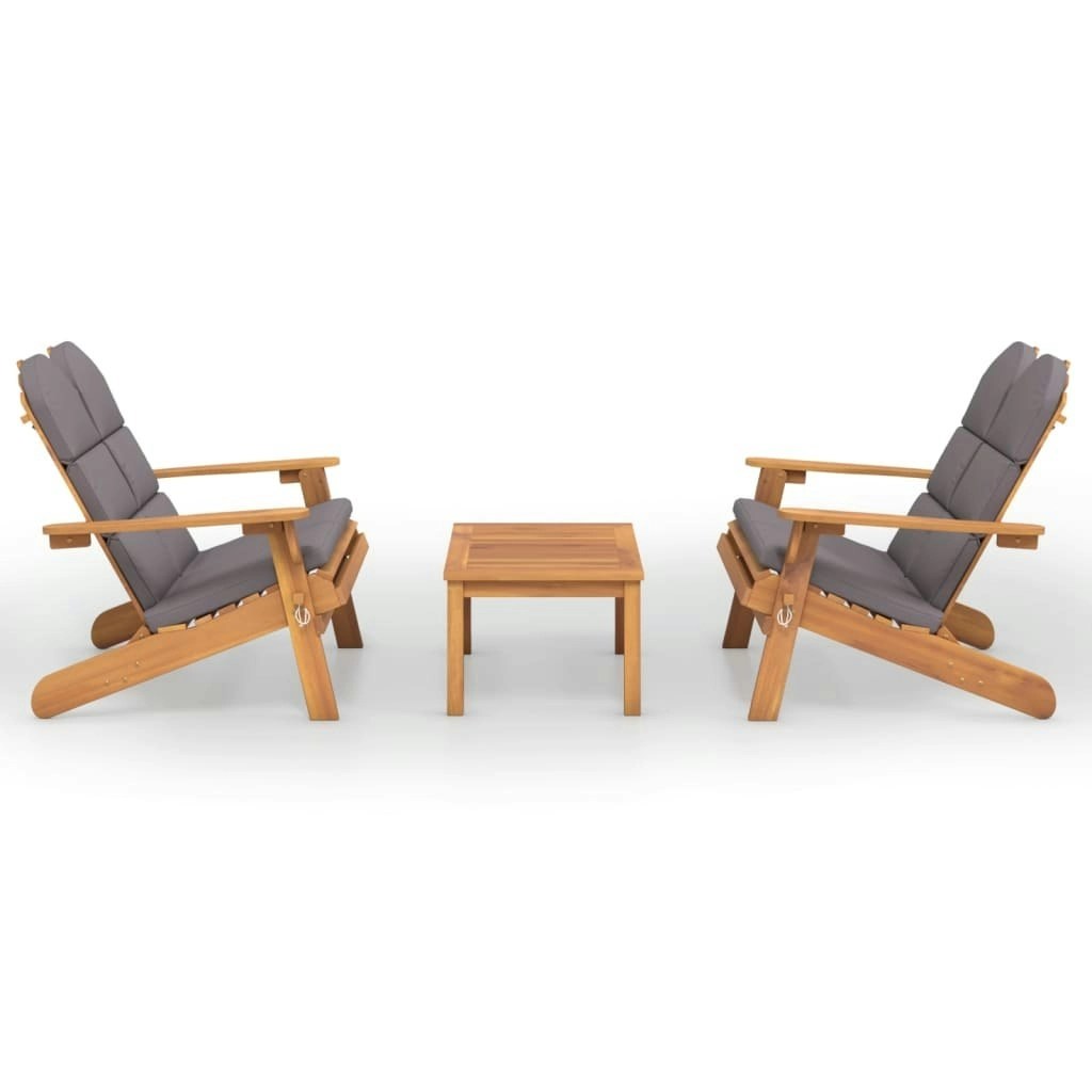 3 Piece Adirondack Garden Lounge Set Solid Wood Acacia 3152135