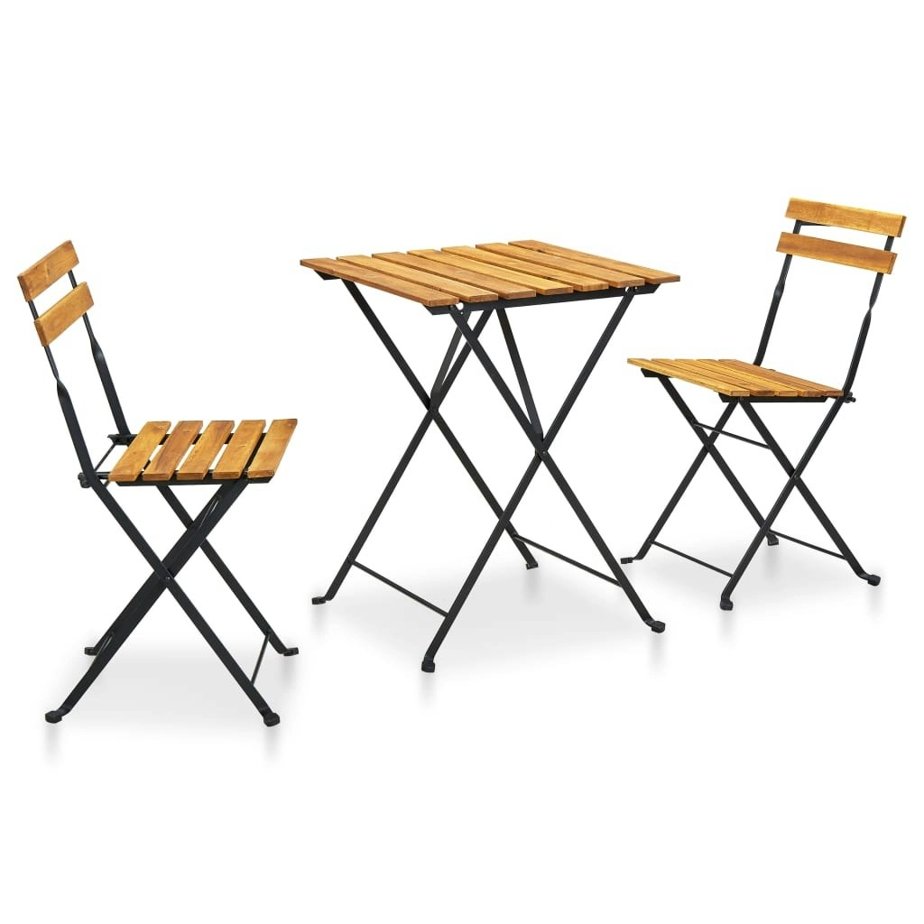 3 Piece Folding Bistro Set Solid Acacia Wood 313157