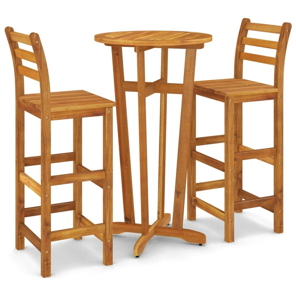 3 Piece Garden Bar Set Solid Wood Acacia 3154382