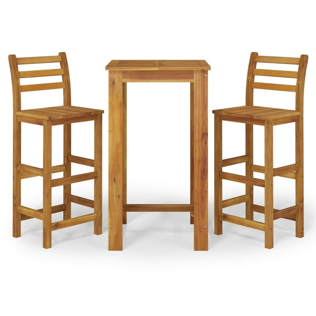 3 Piece Garden Bar Set Solid Wood Acacia 3154390