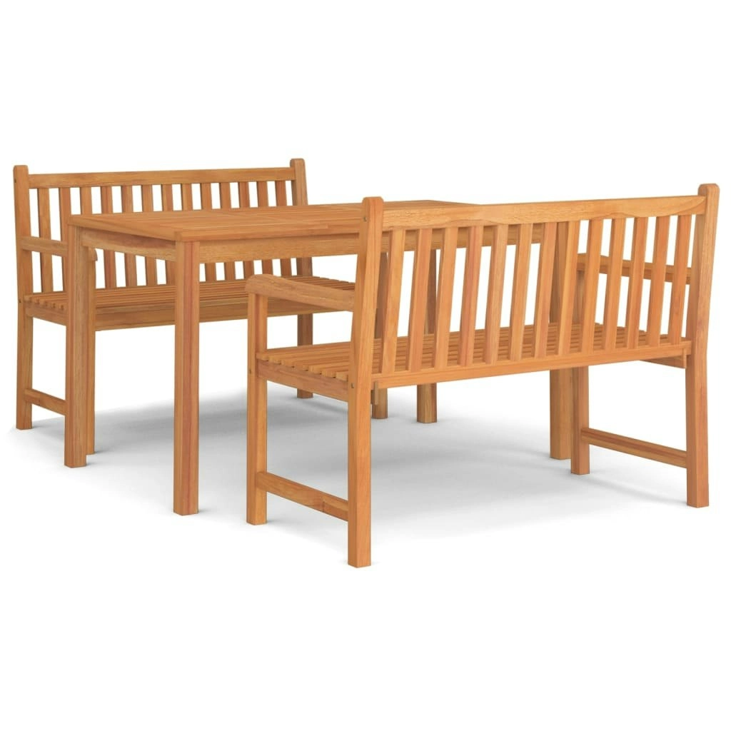 3 Piece Garden Dining Set Solid Wood Teak 3157150