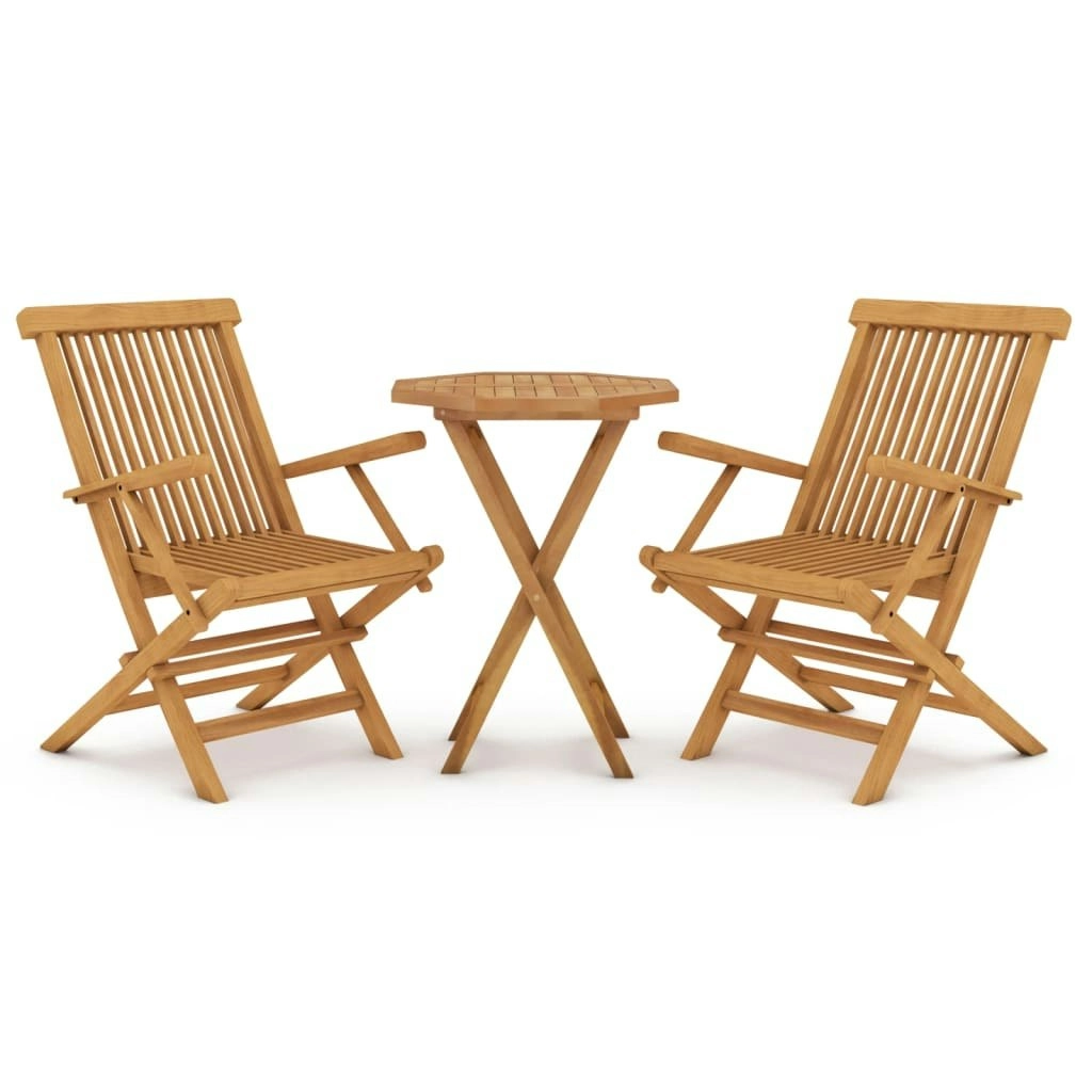 3 Piece Garden Dining Set Solid Wood Teak 3087191