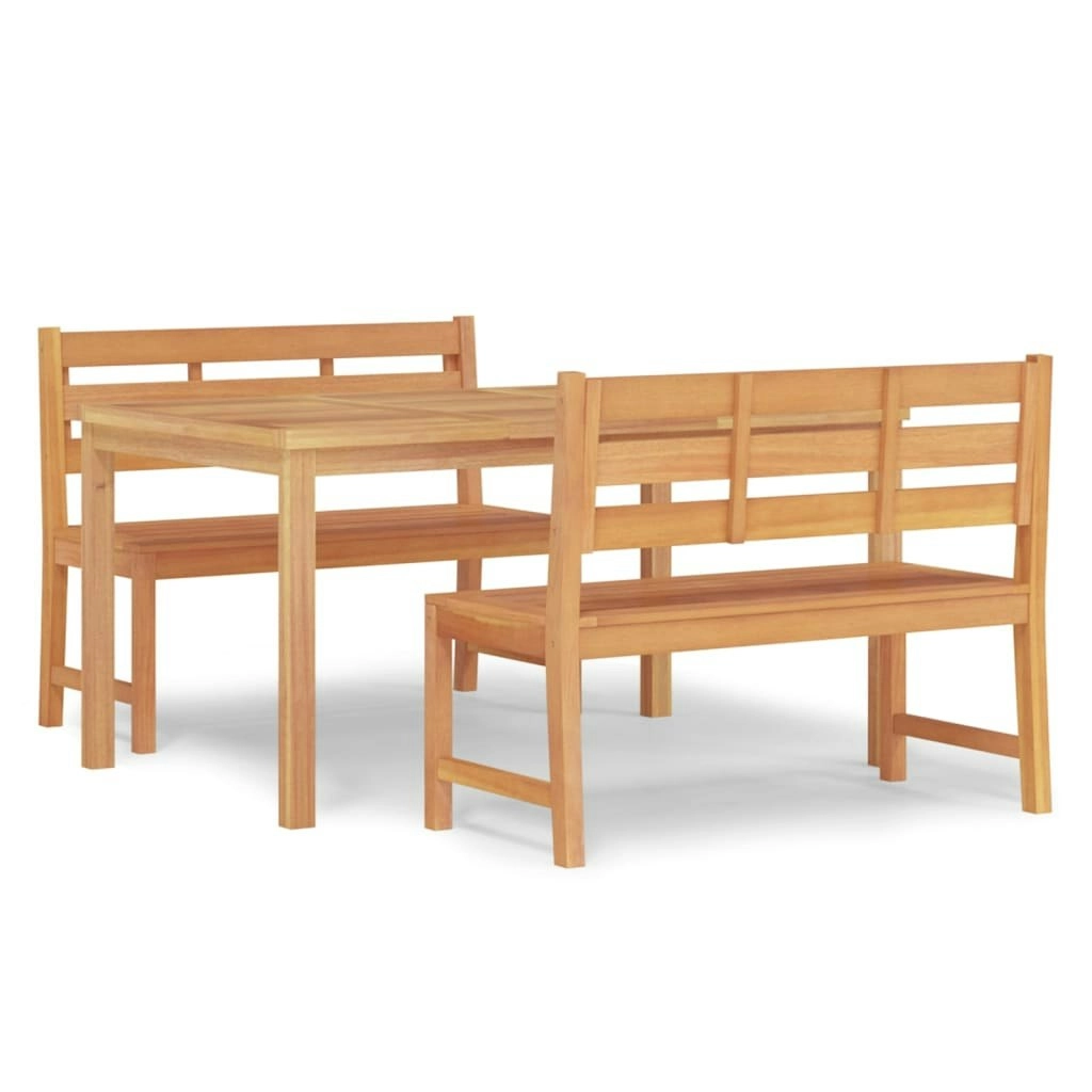 3 Piece Garden Dining Set Solid Wood Teak 3157196