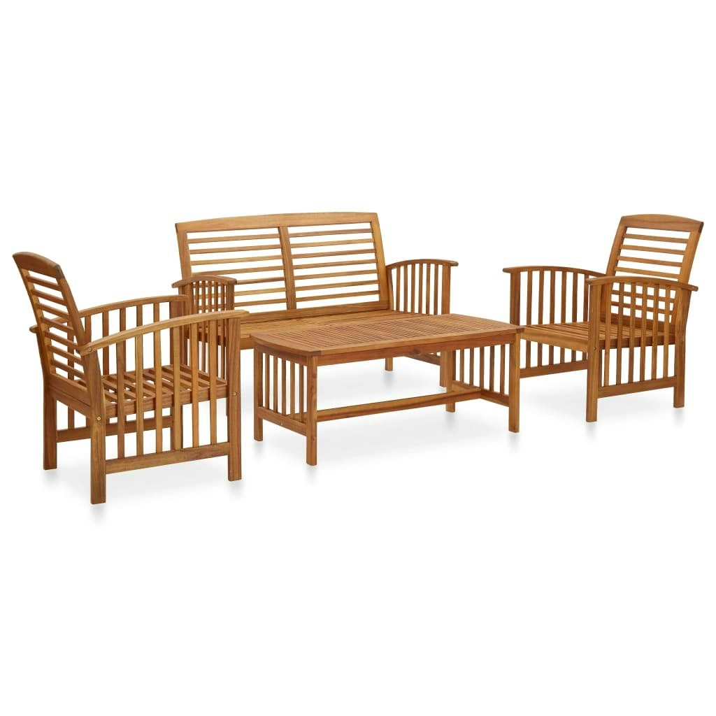 4 Piece Garden Lounge Set Solid Acacia Wood 3057971