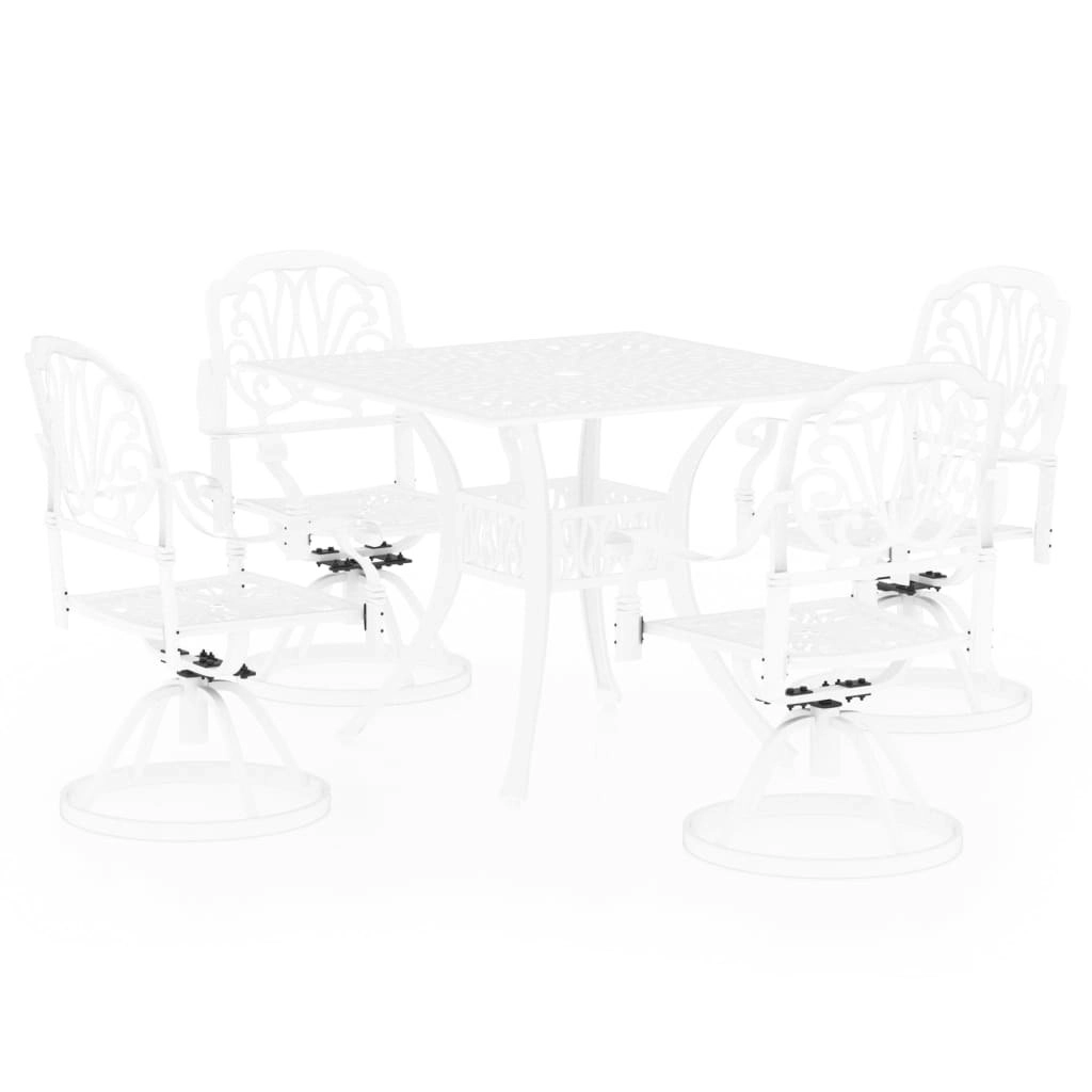 5 Piece Bistro Set Cast Aluminium White 3070624