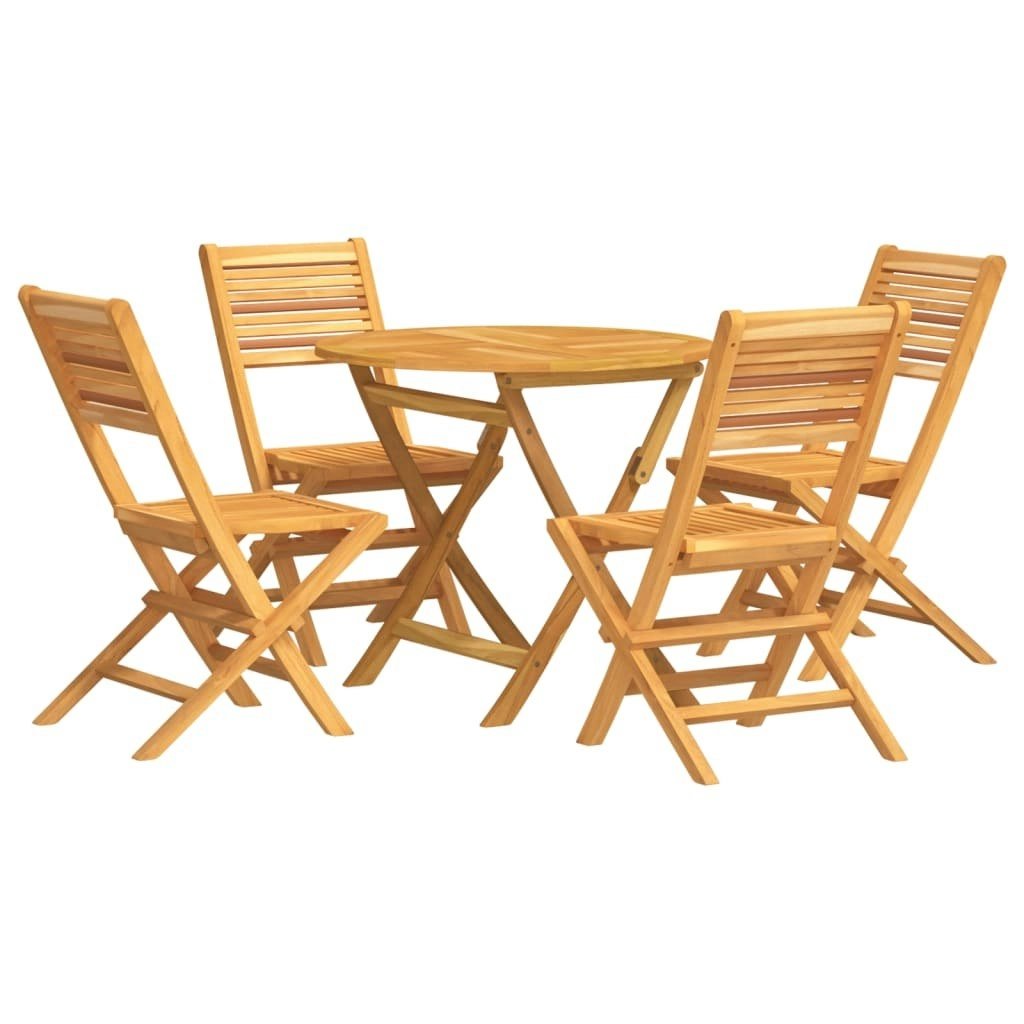 5 Piece Garden Dining Set Solid Wood Teak 3155022