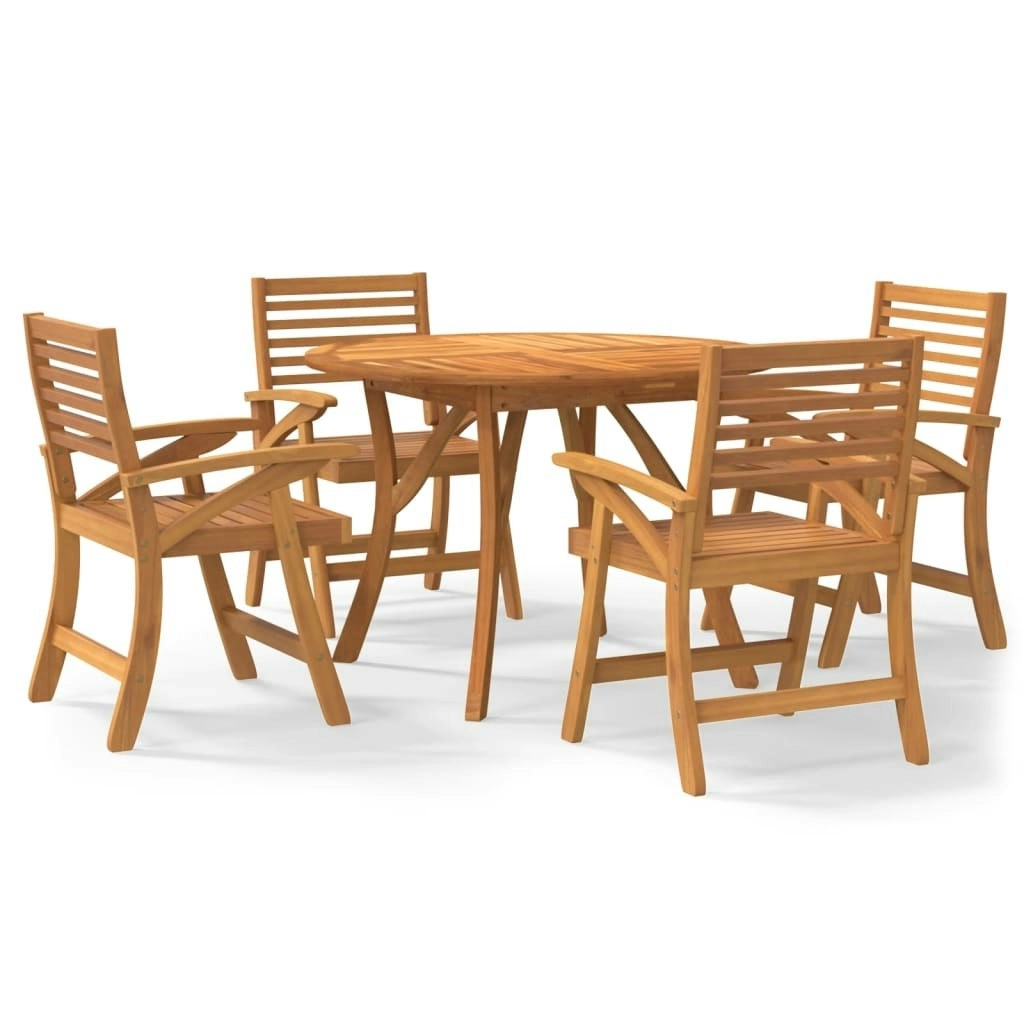 5 Piece Garden Dining Set Solid Wood Acacia 3156856