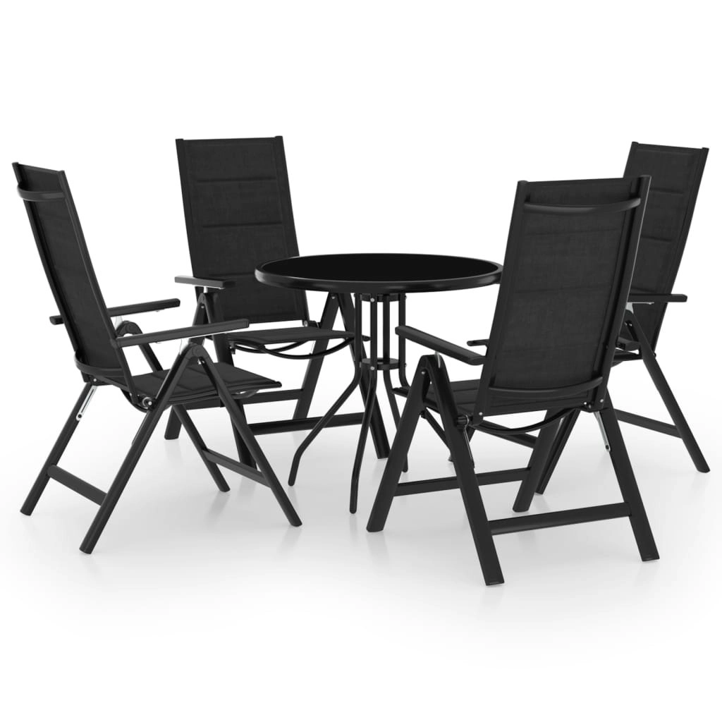 5 Piece Bistro Set Black and Anthracite 3070659