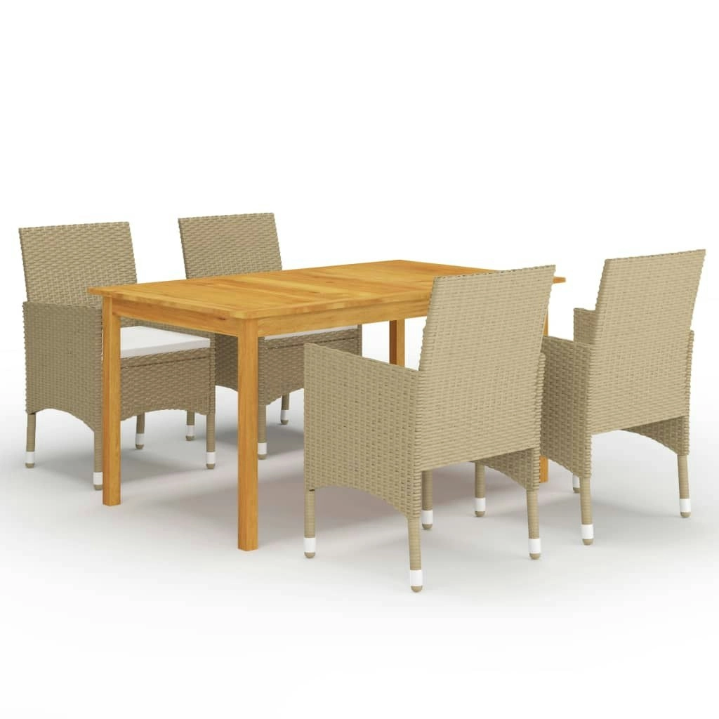 5 Piece Garden Dining Set Beige 3067763