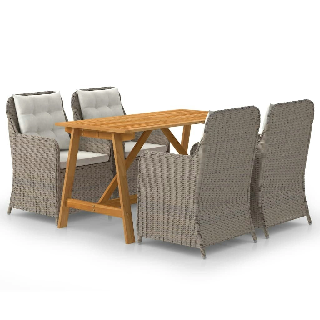 5 Piece Garden Dining Set Brown 3068771