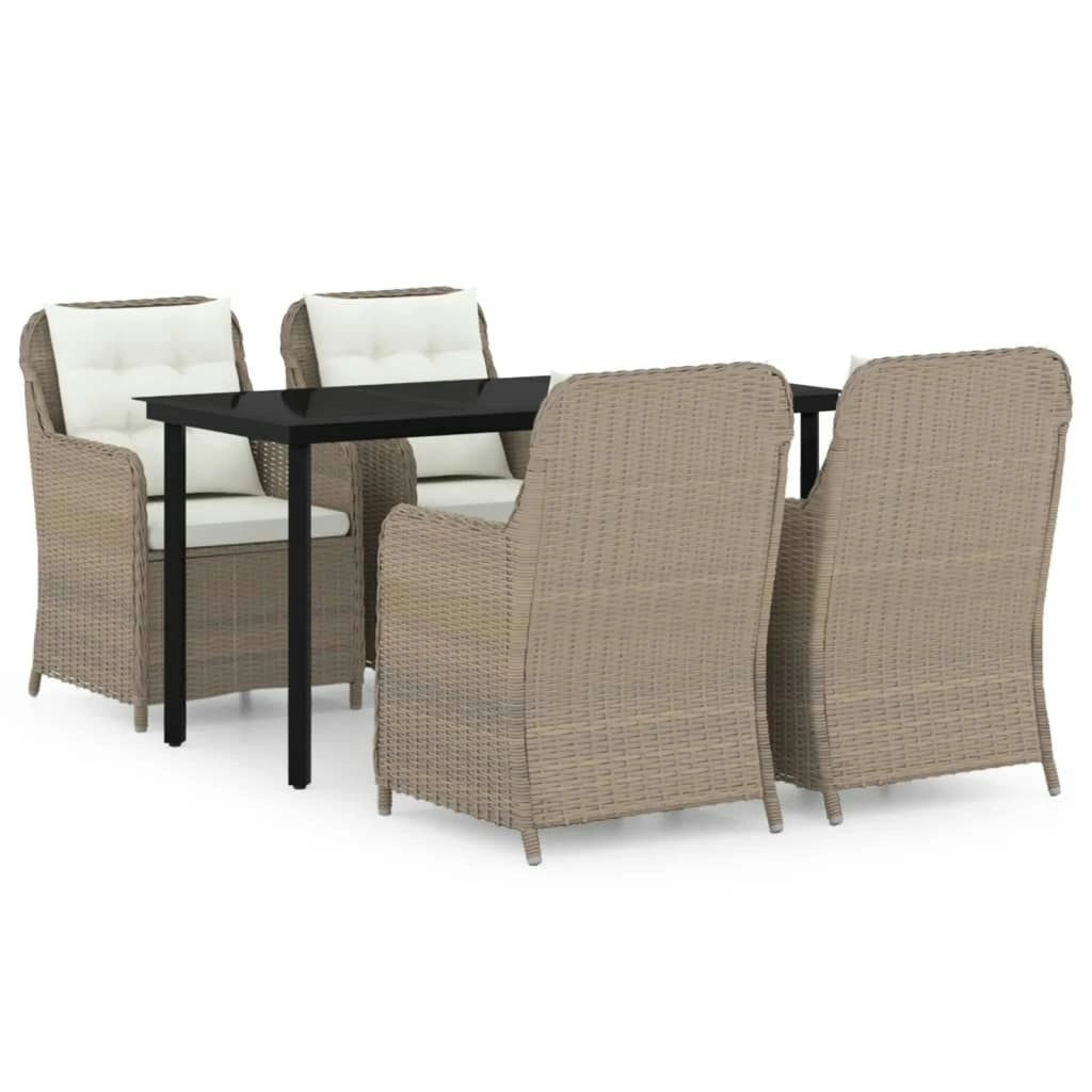 5 Piece Garden Dining Set Brown 3099555