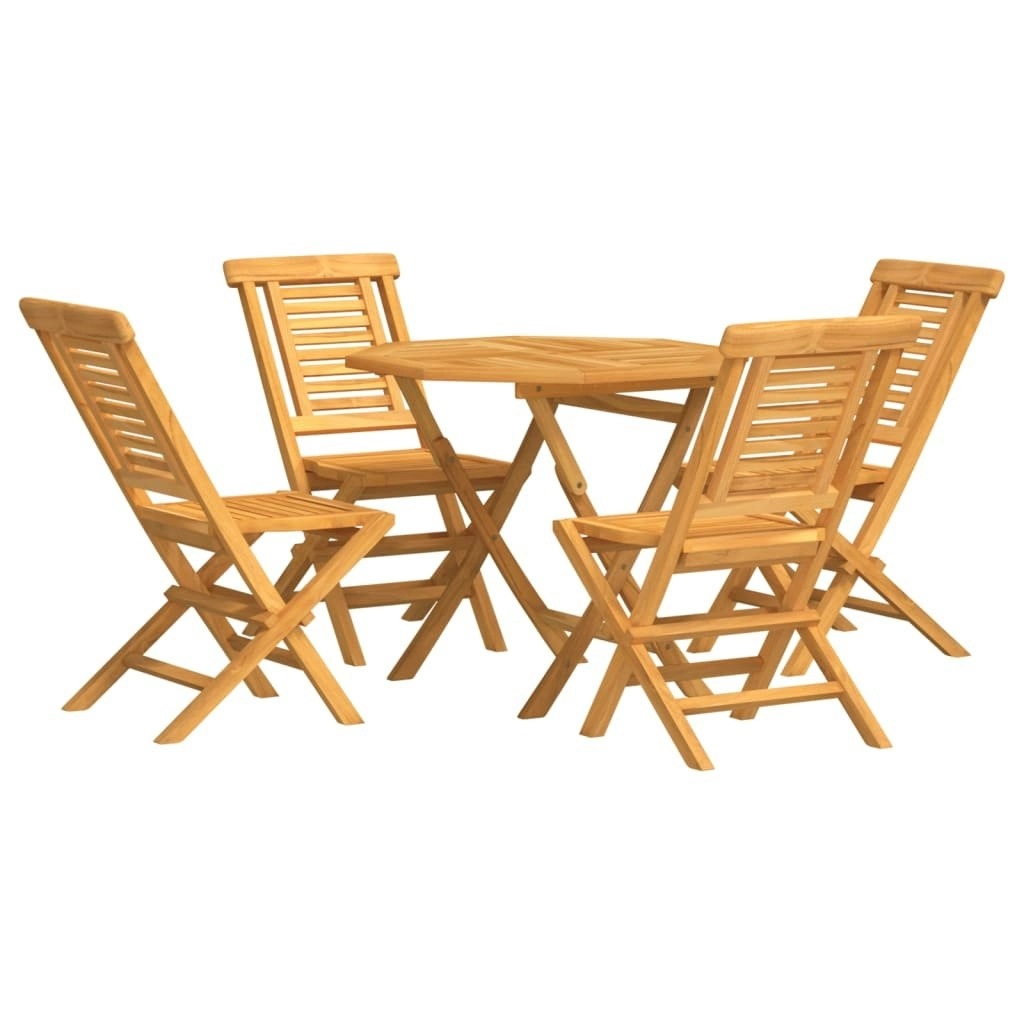 5 Piece Garden Dining Set Solid Wood Teak 3155025