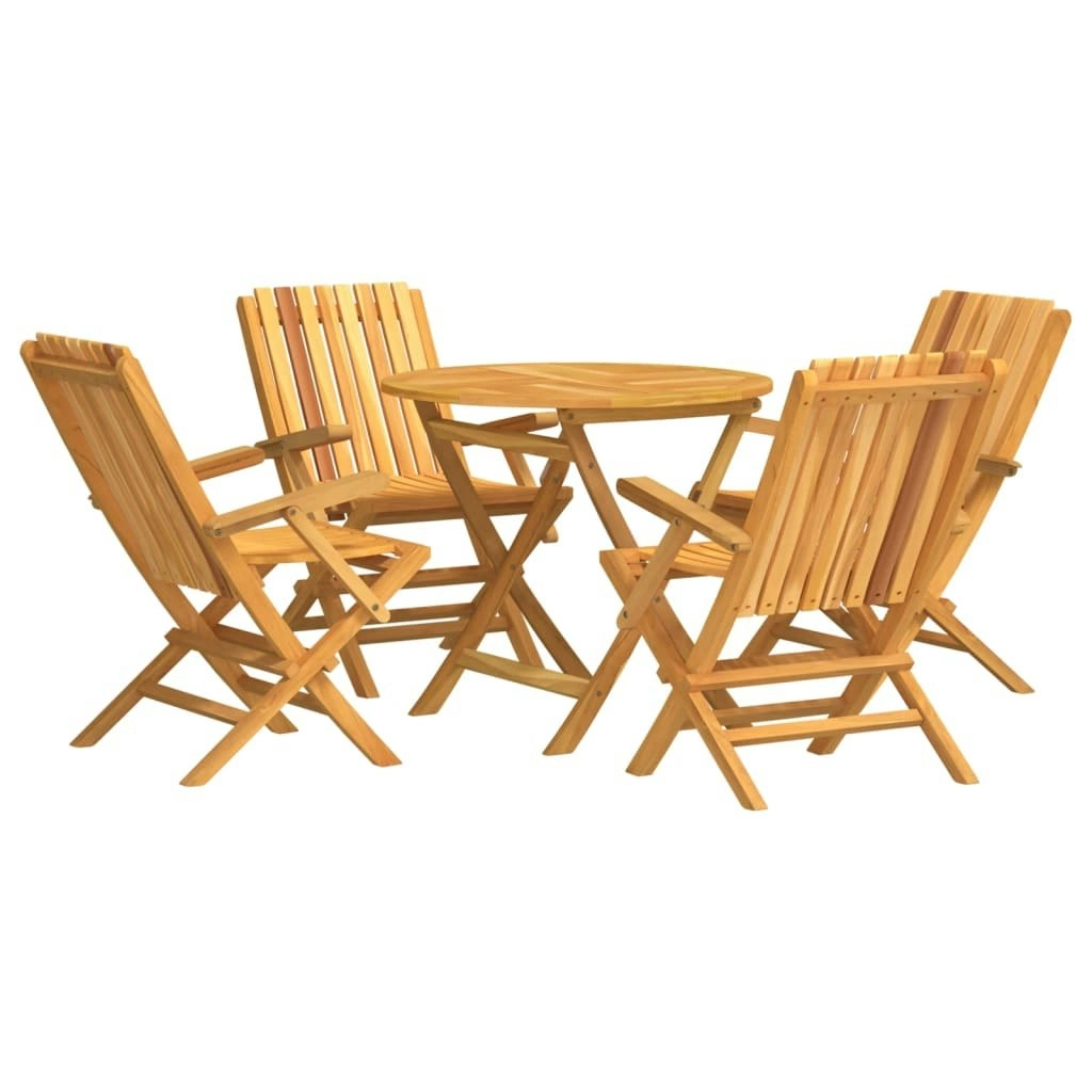 5 Piece Garden Dining Set Solid Wood Teak 3155019