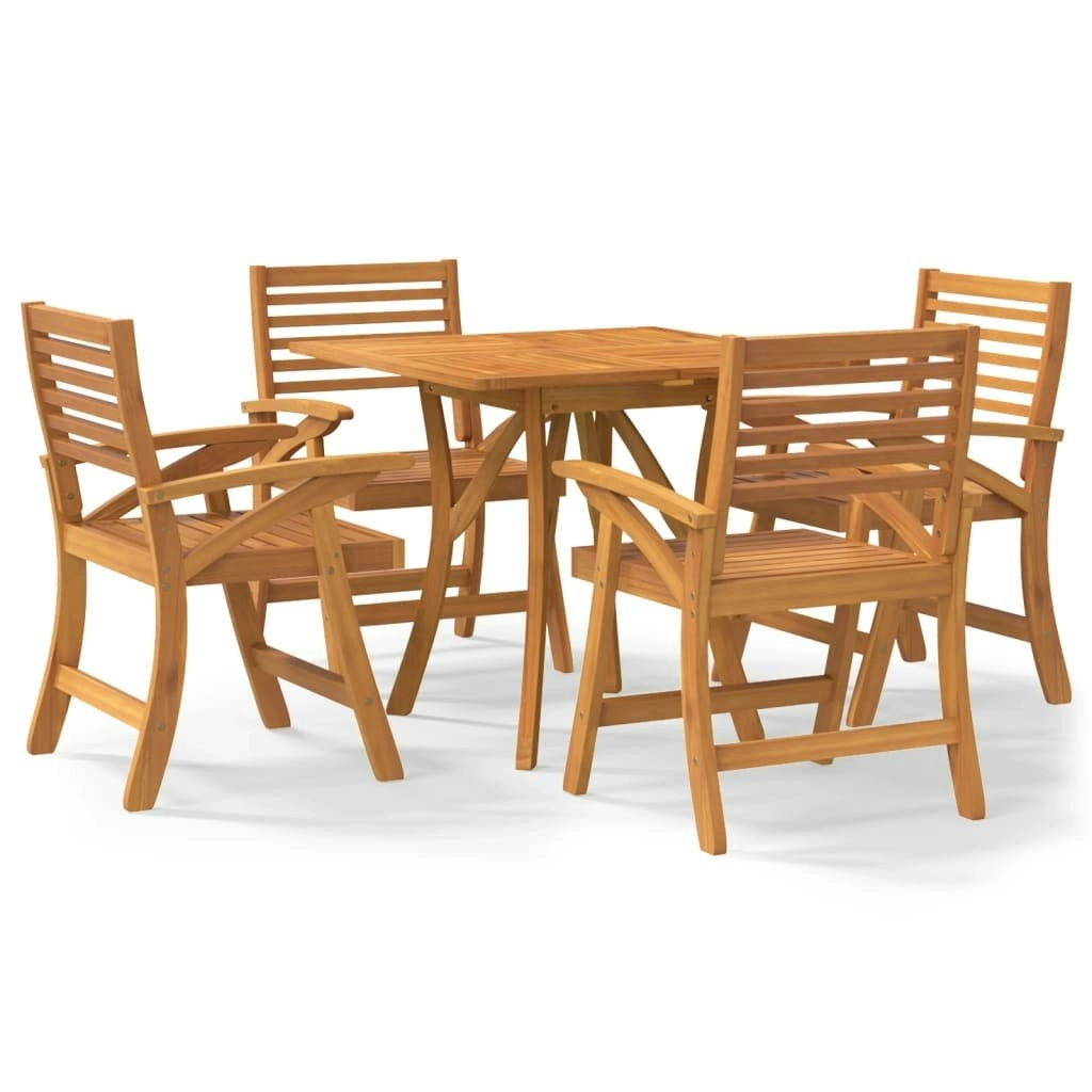 5 Piece Garden Dining Set Solid Wood Acacia 3156858