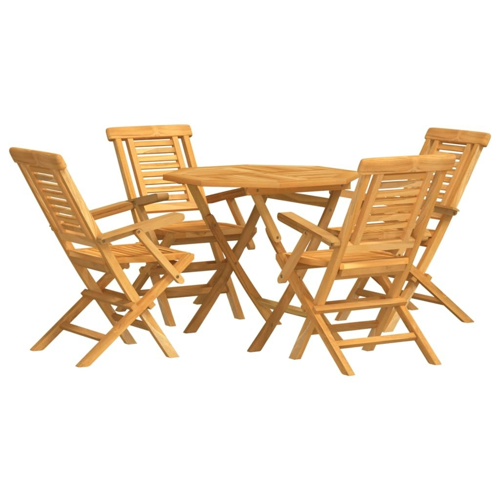 5 Piece Garden Dining Set Solid Wood Teak 3155026