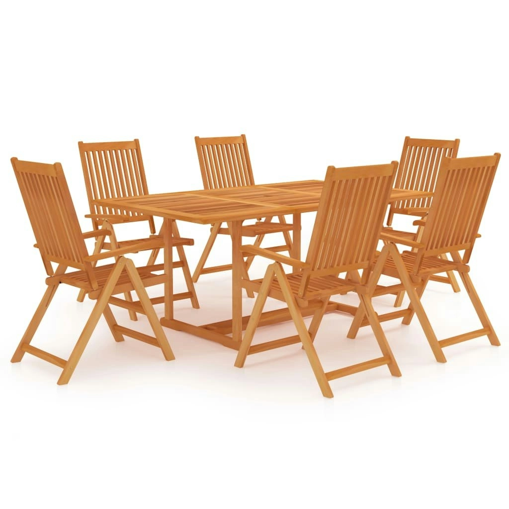 7 Piece Garden Dining Set Solid Teak Wood 3059540