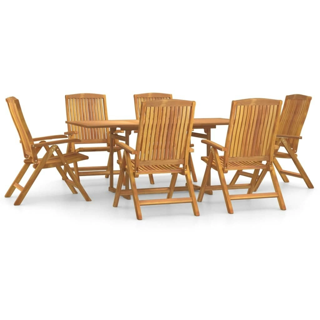 7 Piece Garden Dining Set Solid Wood Teak 3154921