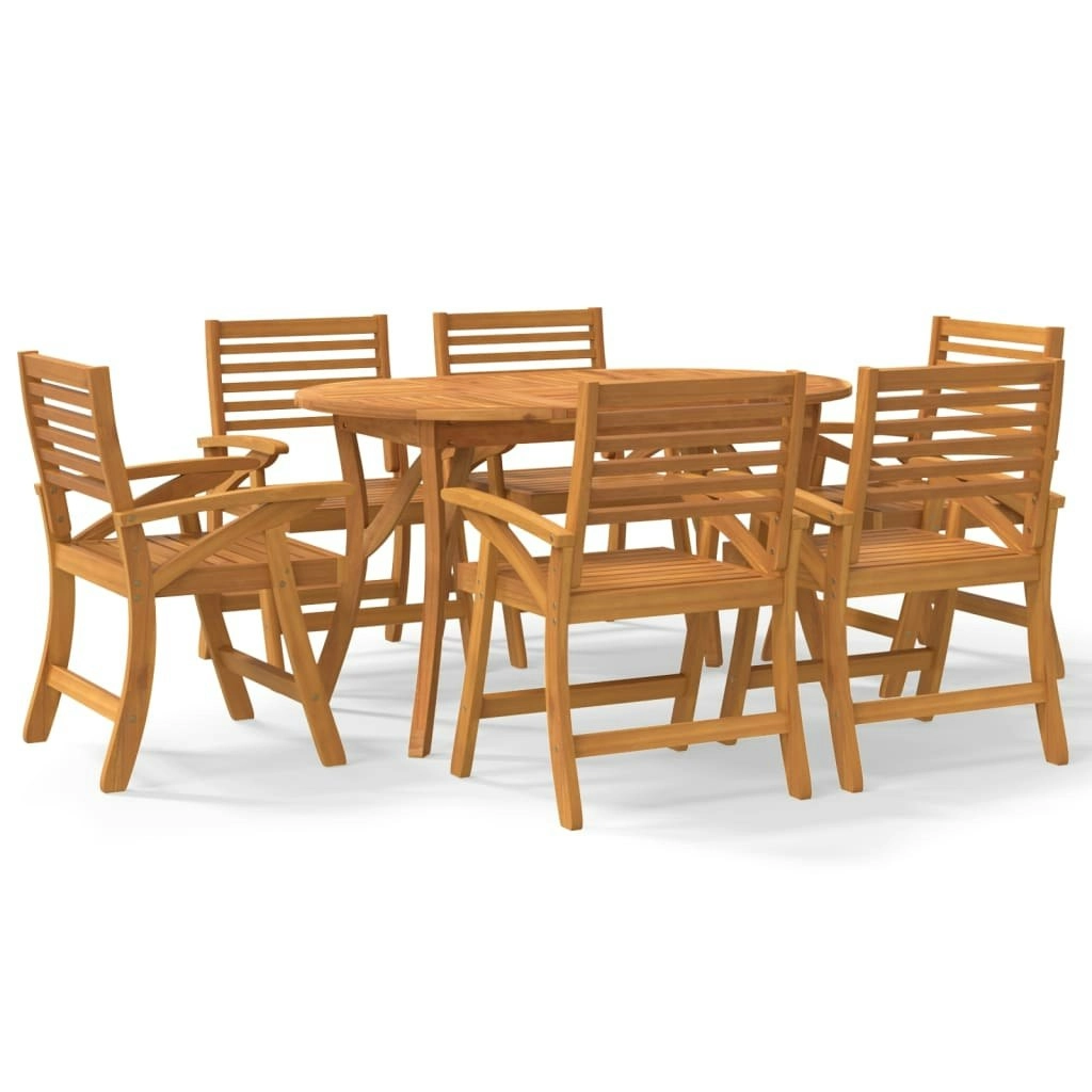 7 Piece Garden Dining Set Solid Wood Acacia 3156861