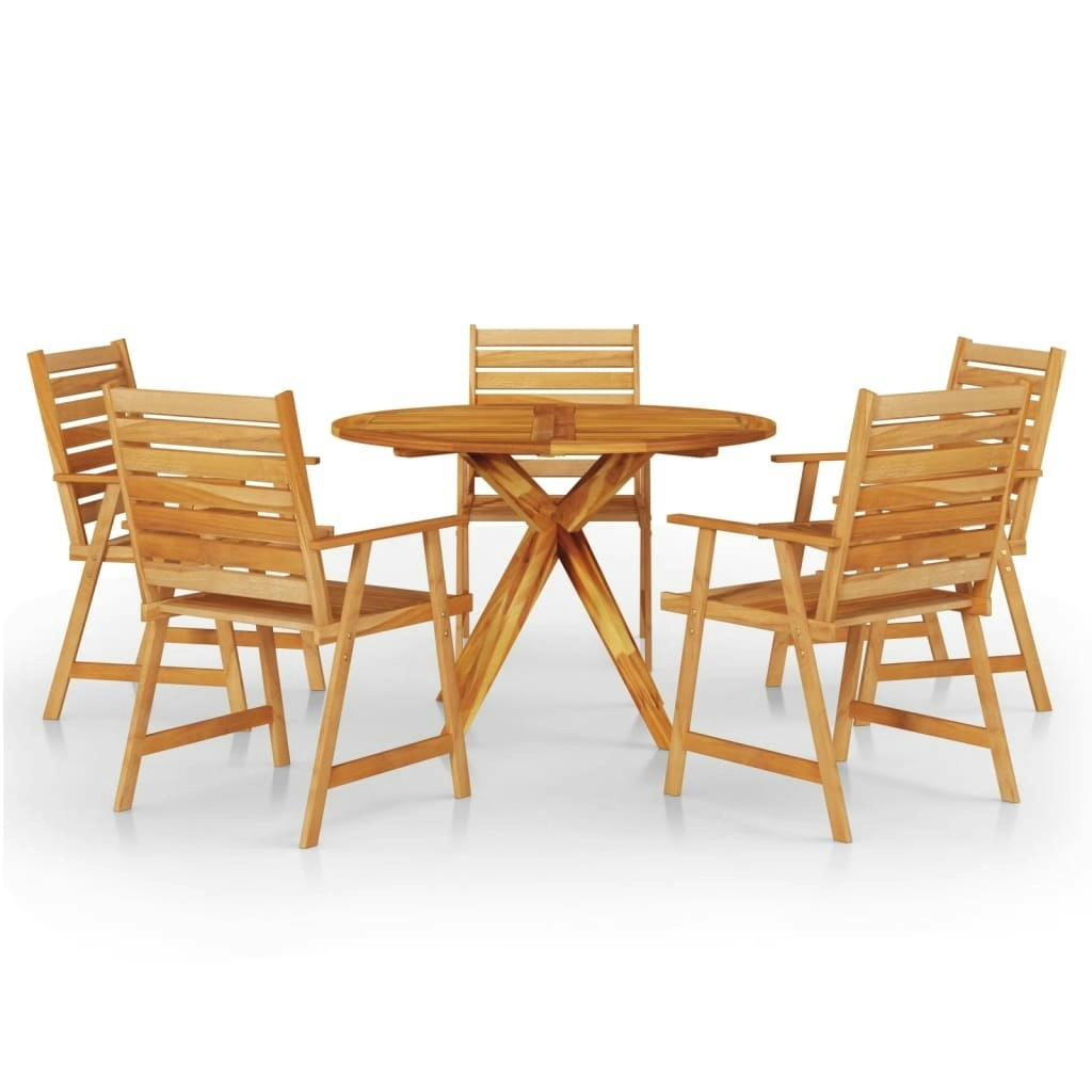 6 Piece Garden Dining Set Solid Wood Acacia 3087134