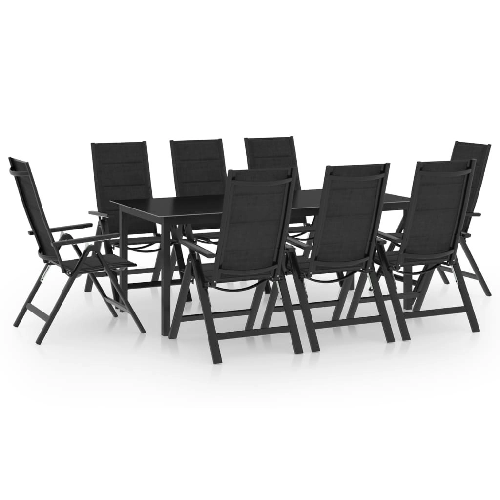 9 Piece Garden Dining Set Aluminium Anthracite 3070642