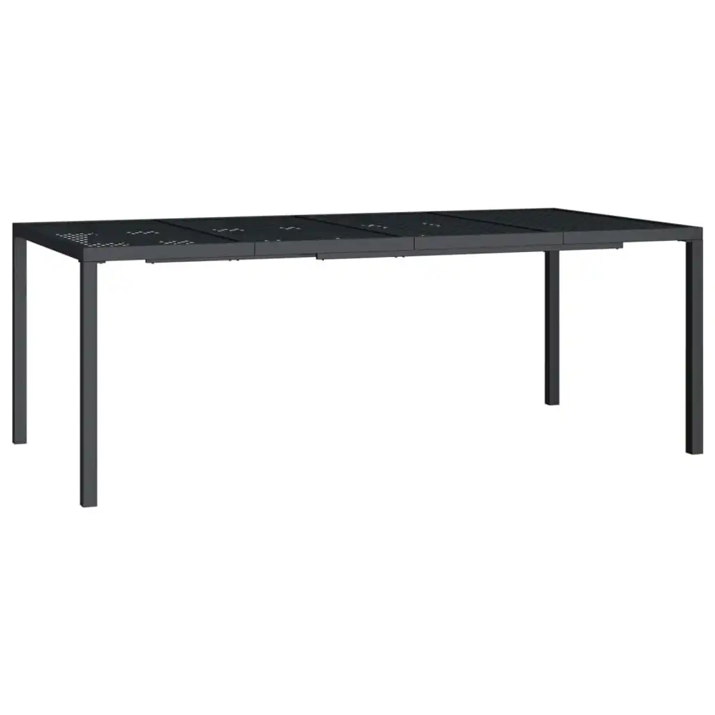 Garden Table Anthracite 200x100x72 cm Steel 362747