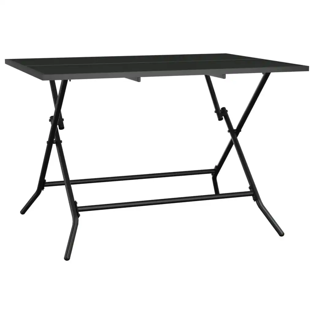 Folding Garden Table Anthracite 110x80x72 cm Steel Mesh 362749