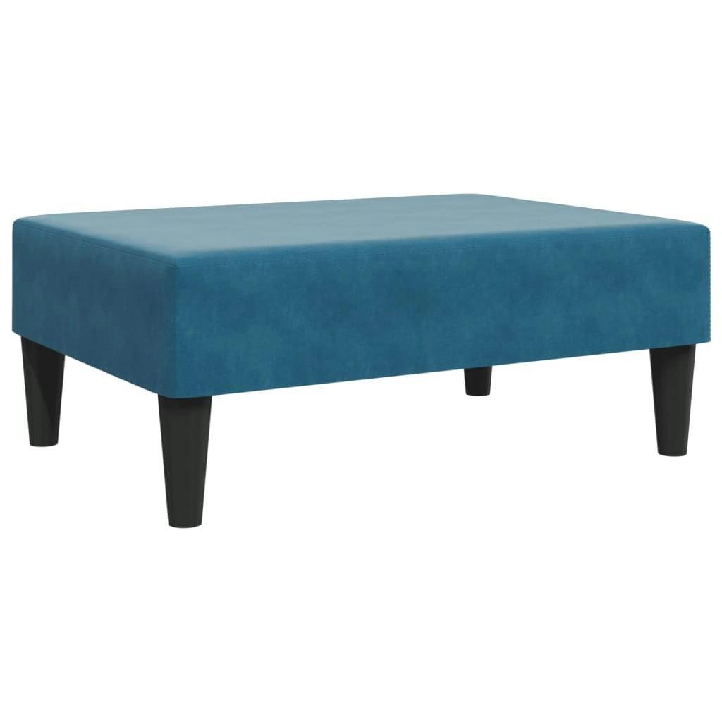 Footstool Blue 77x55x31 cm Velvet 379556