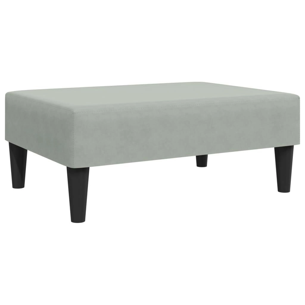 Footstool Light Grey 77x55x31 cm Velvet 379557