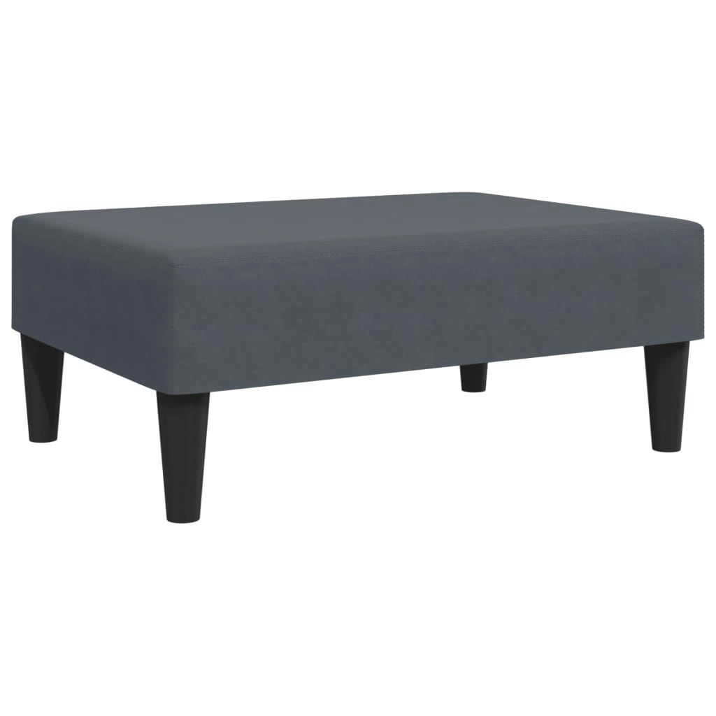 Footstool Dark Grey 77x55x31 cm Velvet 379558